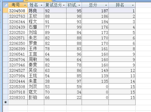 成绩表排名_小学生考试成绩表